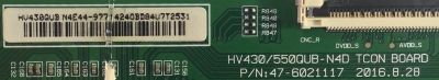 T-CON PARA TV ATYME / 44-97714240B / 47-6021117 / HV430/550QUB-N4D / HV430QUB N4E / PANEL HV430QUB-N4E / MODELO 430AM7UD / GVM43-0-3016-B - Imagen 2