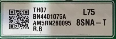 FUENTE DE PODER PARA TV SAMSUNG QLED 8K UHD HDR SMART TV / NUMERO DE PARTE BN44-01075A / BN4401075A / L75S8SNA_THS / PANEL CY-TT075JMLV4H / MODELO QN75Q800 / QN75Q800TAFXZA / QN75Q800TAFXZA FA07 - Imagen 2