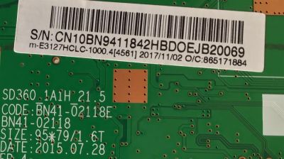 MAIN PARA MONITOR SAMSUNG / BN94-11842H / BN41-02118E / BN4411842H / PANEL M270HTN02.5 / MODELO LS27E330HZX/ZA - Imagen 2