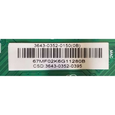 MAIN PARA TV VIZIO / 3643-0352-0150 / TD.MT5597.U762 / H19051136 / H19051136-0A02985 / 3643-03502-0395 / PANEL HV430QUB-H10 / MODELO M437-G0 LAUFQWKV - Imagen 2