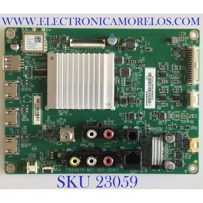 MAIN PARA TV VIZIO / NUMERO DE PARTE XKCB02K025 / 756TXKCB02K025 / 715GA874-M0C-B00-004K / 905TXJSA580007 / PANEL´S TPT580B5-U1T01.D REV:S01R / TPT580B5-U1T01.D REV:S01BG / MODELOS V585-H11 LTMHZILW / V585-H11 LTCHZILW