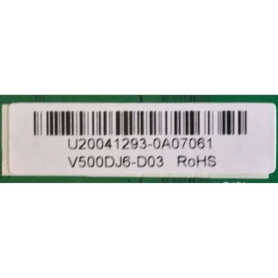 MAIN PARA TV VIZIO / A0002M00J / TD.MT5691.U761 / U20041293 / PANEL V500DJ6-D03 REV.CB / MODELO V505-H19 LIAIZBNW - Imagen 4