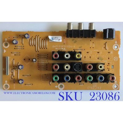 TARJETA DE A / V PARA TV SYLVANIA / A71FDMPS / BA71F0F01024-4 / PANEL UF320XF / MODELO FLX3220FA	