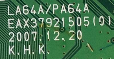 MAIN PARA TV LG / AGF33372706 / EAX37921505 (0) / NP92910CZR / 91TRS001 / PANEL LC320WXN (SA)(A2) / MODELO 32LC50CB-UA.AUSQLVR - Imagen 3