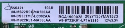 MAIN PARA TV TCL / 08-CS55TML-LC392AA / 40-MS22R1-MAA2HG / MS22R1 / 08-MS22R01-MA200AA / 08-MS22R01-MA300AA / PANEL LVU550NDEL CD9W18 / MODELO 55S421 - Imagen 3