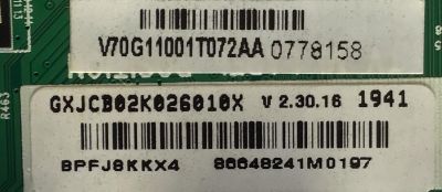 MAIN PARA SMART TV VIZIO / 4K UHD (2160P) / GXJCB02K026 / 715GA561-M0C-B00-005Y / GXJCB02K026010X / PANEL TPT700B5-U1T01.D REV:S01AQ / MODELO V705-G1 LTCHQTAV / V705-G1 LTCHQTBW - Imagen 4