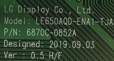 T-CON PARA TV LG OLED 4K / NUMERO DE PARTE 6871L-6275B / 6870C-0852A / LE650AQD / PANEL AC650AQL / MODELO OLED65C1PUB / OLED65CXAUA / OLED65CXPUA / OLED65BXPUA / OLED65GXPUA / OLED65CXAUA.BUSWLJR / OLED65CXPUA.BUSWLJR / OLED65BXPUA.DUSQLJR / OLED65A1AUA - Imagen 3