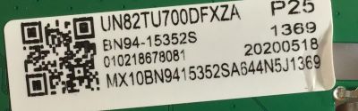 MAIN PARA TV SAMSUNG 4K·UHD·HDR / NUMERO DE PARTE BN94-15352S / BN41-02751A / BN97-16648B / PANEL CY-BT082HGLV3H / MODELO UN82TU700 / UN82TU700DFXZA FA01 - Imagen 5