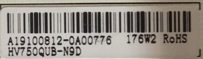 FUENTE DE PODER PARA SMART TV VIZIO / 60101-03409 / PW.176W2.672 / 4300055723 / A19100812 / PANEL BOE1750WQ-H / MODELO V755-G4 LBNFQQBW / V755-G4 LBNFQQCW - Imagen 2