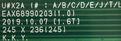 MAIN PARA SMART TV LG 4K UHD NanoCell RESOLUCION (3,840 x 2,160) / EBT66457001 / EAX68990203 / EAX68990203(1.0) / EAX68990205(1.2) / PANEL NC860DQD-AAHH5 / MODELO 86NANO90UNA / 86NANO90UNA.BUSWLJR / 86NAN090UNA - Imagen 2