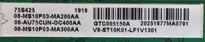 MAIN PARA TCL·ROKU TV 4K·UHD·HDR (3840 X 2160) / NUMERO DE PARTE 08-AU75CUN-OC400AA / 40-MST10P-MAD4HG / 08-MS10P03-MA200AA / 08-MS10P03-MA300AA / PANEL LVU750NDBL AD9W00 V1 / MODELOS 75S425 LBCA / 75S425 LBAA / 75S423 LDAA - Imagen 3