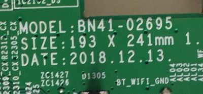 MAIN PARA SMART TV SAMSUNG QLED 4K HDR 4Core RESOLUCION (3840 x 2160) / BN94-14136Z / BN41-02695A / BN97-15510H / PANEL CY-RR055FGHV1H / MODELO QN55Q6DRAFXZA CA03 - Imagen 3