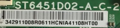 T-CON PARA TV HISENSE / NUMERO DE PARTE 342911008R0511 / 34.29110.08R / ST6451D02-A-C-2 / ST6451D02-F VER.2.1 / ST6451D02-G / ST6551D02-A / MODELOS 65S525LBAA / 65S425TBBA / 65S535 / 65S425LBBA / 65S421 / 65R625 / 65R6E1 / 65R6E4 / 65R6E3 65A6109FUWR - Imagen 2