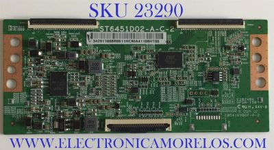 T-CON PARA TV HISENSE / NUMERO DE PARTE 342911008R0511 / 34.29110.08R / ST6451D02-A-C-2 / ST6451D02-F VER.2.1 / ST6451D02-G / ST6551D02-A / MODELOS 65S525LBAA / 65S425TBBA / 65S535 / 65S425LBBA / 65S421 / 65R625 / 65R6E1 / 65R6E4 / 65R6E3 65A6109FUWR