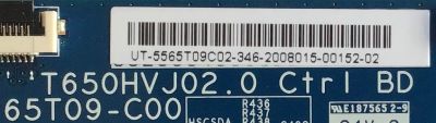 T-CON PARA TV VIZIO / 55.65T09.C02 / T650HVJ02.0 / 65T09-C00 / 5565T09C02 / PANEL T650HVJ02.1 / MODELO M651D-A2R LWJAOFDP - Imagen 2
