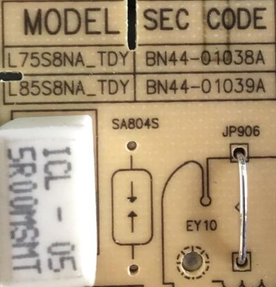 FUENTE DE PODER PARA TV SAMSUNG / NUMERO DE PARTE BN44-01038A / BN4401038A / L75S8NA_TDY / PANEL'S CY-TT075FMLV4H / CY-TT075FMEV2H / MODELOS QN75Q8D / QN75Q80 / QN75Q8DTAFXZA FC02 / QN75Q80TAFXZA FC04 / QN75Q80AAFXZA BA01 / QN75Q80BDFXZA BA01 - Imagen 3