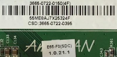 MAIN PARA SMART TV VIZIO 4k Hdr RESOLUCION (3840 X 2160) / 3665-0722-0150 / 0171-2272-6864 / 3665-0722-0395 / PANEL LSC650FN04-J01 / MODELO E65-F0 LAUSWVKU - Imagen 2