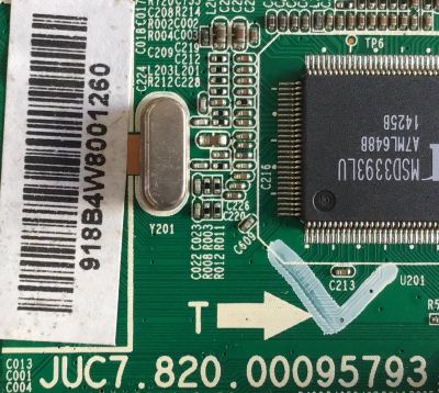 MAIN PARA TV HITACHI / 919A3V50 / JUC7.820.00095793 / PANEL C55DF14-E3-S / MODELO LE55G508 - Imagen 2