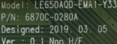 T-CON PARA TV LG OLED SMART TV / NUMERO DE PARTE 6871L-6264A / 6870C-0280A / 6264A / PANEL LC550AQD (EJ)(AB) / MODELO OLED55B6P-U / OLED55B6P-U.BUSZLJR - Imagen 2