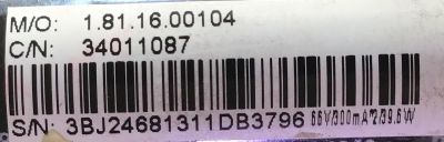 MAIN FUENTE PARA TV SEIKI / 34011087 / CV3393BH-B42 / T013115_3 / 400HM06_B997_20131121_224610 / MODELO SE40FY27 / ESTA TARJETA ES CHINA Y ES UTILIZADA EN DIFERENTES MARCAS Y MODELOS / ENTRAR A DESCRIPCIÓN DEL PRODUCTO - Imagen 4