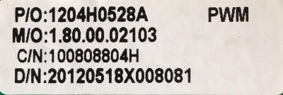 MAIN PARA TV PROSCAN / 1204H0528A / CV318H-X / 1.80.00.02103 / 100808804H / 20120518X008081 / PANEL T370HW04 V.1 / MODELO PLED3792A - Imagen 2