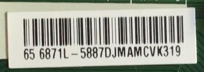 T-CON PARA TV LG / 6871L-5887D / 6870C-0802A / 5887D / LE650AQD-EMA1-Y31 / PANEL LC650AQD(EJ)(AB) / MODELO OLED65B6P-U.BUSZLJR - Imagen 2