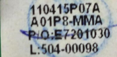 MAIN PARA TV PHILIPS / A01P8MMA-001 / BA01P5G0401 4_1 / A01P8UH / 110415P07A / PANEL LTA400HF10 / MODELO 40PFL7705D/F7 - Imagen 2