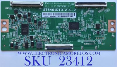 T-CON PARA TV TCL / NUMERO DE PARTE 342911009L / ST5461D13-2-C-2 / C052247BOF / 342911009L0211 / PANEL'S TPT550U2-D132.L REV:S21B / LVU550NDJL CD9W00 V1 / LVU550CSDX E0257 / DISPLAY ST5461D13-2 VER.2.2 / MODELOS NS-55DF710NA21 / 55R82 / 55R83 / 55S535