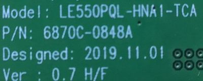 T-CON PARA TV SONY OLED 4K HDR (ANDROID) SMART TV / NUMERO DE PARTE 6871L-6385A / 6870C-0848A / 6385A / LE650PQL (HN)(A1) / PANEL YDAS065UNG01 / MODELO XBR-65A8H / XBR65A8H - Imagen 4