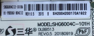 FUENTE DE PODER PARA TV HITACHI / 81-PBE060-H04C12 / SHG6004C-101H / SHG6004C12-101HA / PANEL LVU550CSDX / MODELO 55R82 / 55PFL5504 / PLE-55S09UHD - Imagen 2