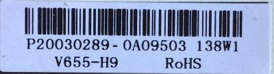 FUENTE DE PODER PARA VIZIO 4K HDR SMART TV / NUMERO DE PARTE P650D108DB / PW.138W2.681 / PW.138W2.681_V655-H9_V3 / B0002G000 / V655-H9 / PANEL V650DJ4-D03 REV.C1 / MODELO V655-H19 / V655-H19 LIAIZC / V655-H19 LINIZC / V655-H9 LINIZCKW  - Imagen 4