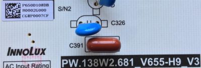 FUENTE DE PODER PARA VIZIO 4K HDR SMART TV / NUMERO DE PARTE P650D108DB / PW.138W2.681 / PW.138W2.681_V655-H9_V3 / B0002G000 / V655-H9 / PANEL V650DJ4-D03 REV.C1 / MODELO V655-H19 / V655-H19 LIAIZC / V655-H19 LINIZC / V655-H9 LINIZCKW  - Imagen 3