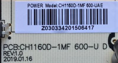 FUENTE DE PODER PARA TV ONN / NUMERO DE PARTE CH1160D-1MF / 600-U D / 600-UAE / MODELOS WD50FB1200 / WR50UX4019 / WR58UX4019 / 100005396 / 100012585 / 100018971 / E4AA50R / (NOTA IMPORTANTE:CHECAR QUE EL PANEL Y MODELO QUE CORRESPONDA CON SU TELEVISION) - Imagen 2