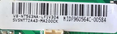 MAIN FUENTE PARA TV EVL / SVSNT72A43-MA200CK / TPD.NT72563.PB782 / V8-NT563NA-LF1V304 / MIDF960564C-00584 / 3NT25A2 / PANEL LC430DUY-3HA1 / MODELO 43'' / ESTA TARJETA ES CHINA Y ES UTILIZADA EN DIFERENTES MARCAS Y MODELOS - Imagen 3