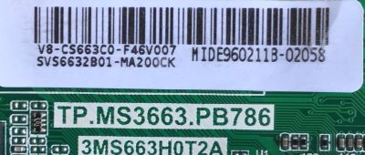 MAIN FUENTE PARA TV HKPRO / SVS6623B01-MA200CK / TP.MS3663.PB786 / V8-CS663C0-F46V007 / MIDE96021B-02058 / 3MS663H0T2A / ESTA TARJETA ES CHINA Y ES UTILIZADA EN DIFERENTES MARCAS Y MODELOS / ENTRAR A DESCRIPCIÓN DEL PRODUCTO - Imagen 2