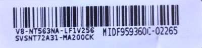 MAIN FUENTE PARA TV PIONEER / SVSNT72A31-MA200CK / TPD.NT72563.PB782 / V8-NT563NA-LF1V256 / MIDF959360C-02265 / 3NT725A2 / MODELOS  PLE-32S1HP / PLE-32S08HD / ENTRAR A DESCRIPCIÓN DEL PRODUCTO - Imagen 3