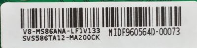 MAIN PARA TV EVL / SVS586TA12-MA200CK  / T.MS6586.U781 / SVS586TA12-MA200CK / V8-MS86ANA-LF1V133 / ESTA TARJETA ES CHINA Y ES UTILIZADA EN DIFERENTES MARCAS Y MODELOS / ENTRAR A DESCRIPCIÓN DEL PRODUCTO - Imagen 2