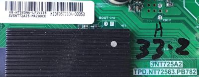 MAIN FUENTE (COMBO) PARA TV QUASAR / NUMERO DE PARTE / SVSNT72A25-MA200CK / V8-NT563NA-LF1V135 / MID957210A / 3NT725A2 / TPD.NT72563.PB782 / MODELO 32''ESTA TARJETA ES CHINA Y ES UTILIZADA EN VARIAS MARCAS Y MODELOS / ENTRAR A DESCRIPCION DEL PRODUCTO - Imagen 2