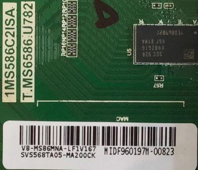 MAIN PARA TV PIONEER / SVS568TA05-MA200CK / T.MS6586.U782 / 1MS586C2ISA / V8-MS86MNA-LF1V167 / PANEL LVU550CSDX / DISPLAY ST5461D07-7 VER.2.1 / MODELO PLE-55S09UHD / PLE55S09UHD - Imagen 2