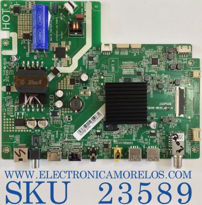 MAIN FUENTE PARA TV AIWA / SVSNT72A60-MA200CK / 40-3NT63M-MAB2HG / V8-NT563NA-LF1V307 / DISPLAY CC430LV1D Ver.02 / MODELO HKP43SM8NEG