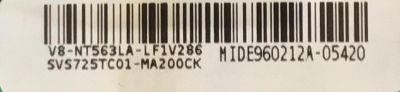 MAIN FUENTE PARA TV OLIMPO / SVS725TC01-MA200CK / TPD.NT72563.PB782 / 3NT725A2 / V8-NT563LA-LF1V286 / PANEL ST315IA05 / ESTA TARJETA ES CHINA Y ES UTILIZADA EN DIFERENTES MARCAS Y MODELOS / ENTRAR A DESCRIPCIÓN DEL PRODUCTO - Imagen 2