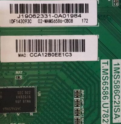 MAIN PARA TV QUASAR / J19062331 / T.MS6586.U782 / 02-MAMS6586-CB08 / 1MS586C2ISA / ESTA TARJETA ES CHINA Y ES UTILIZADA EN DIFERENTES MARCAS Y MODELOS / ENTRAR A DESCRIPCIÓN DEL PRODUCTO - Imagen 2