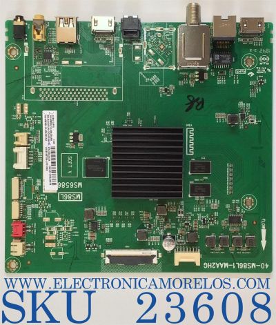 MAIN PARA TV TCL 08-MS86L10-MA200AA / 08-AU43CUN-OC402AA / 40-MS86L1-MAA2HG / 08-MS86L10-MA200AA / V8-S586T04-LF1V063 / MODELO 43S412
