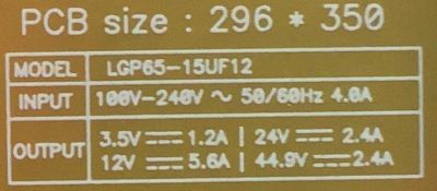 FUENTE DE PODER PARA TV LG / EAY63709401 / LGP65-15UF12 / PANEL LC650EQF (DH)(F1) / MODELO 65UF9500-UA.BUSYLJR - Imagen 3