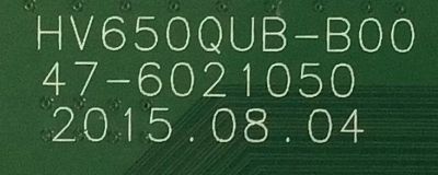 T-CON PARA TV HAIER / 47-6021050 / HV650QUBB00 / PANEL CN65XB7B00 / MODELOS 65UF2505 - Imagen 3