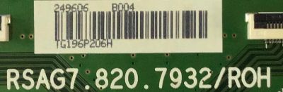 T-CON PARA TV HISENSE / 249606 / RSAG7.820.7932/ROH / PANEL HD650V3U51-TAL3/S2/BZFJ/GM/ROH / MODELO 65H8F - Imagen 2