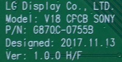 T-CON PARA TV SONY / NUMERO DE PARTE 6871L-5714A / 6870C-0755B / 5714A / LE650POL (HL)(A1) / PANEL YD85009UNG01 / MODELO XBR-65A9F / XBR65A9F - Imagen 3