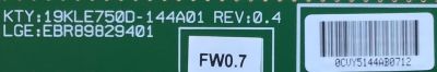 LED DRIVER PARA TV LG NANOCELL AI THINQ 8K SMART TV / NUMERO DE PARTE EBR89829401 / 19KLE750D-144A01 / 19KLE750D-144A01 REV:0.4 / PANEL NC750DZD-AAJH1 / DISPLAY LC750DZ5(SM)(A1) / MODELO 75NANO99UNA / 75NAN099UNA / 75NANO99UNA.AUSWLJR - Imagen 2