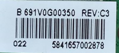MAIN PARA TOSHIBA·FIRE TV 4K·UHD·HDR SMART TV / NUMERO DE PARTE 691V0G00350 / VTV-L55731 / 631V0G00350 / PANEL K430WDRD / K430WDRD-UF300AA / DISPLAY T430QVN03.0 / MODELO TF-43A810U21 - Imagen 2