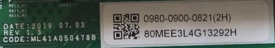 MAIN FUENTE ((COMBO)) PARA TV SAMSUNG HD SMART TV / NUMERO DE PARTE 0980-0900-0821 / ML41A050478B / VN32HS048U0/RK / BN81-17711A / VN32HS048U / DISPLAY LSF320AN06-P02 / BN96-48220A / BN9648220A / MODELO UN32M4500 / UN32M4500BFXZA RC03 - Imagen 2